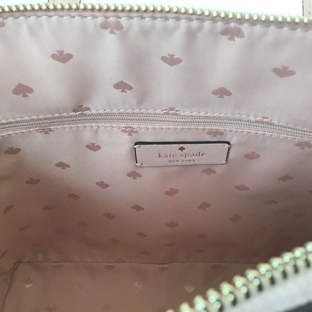 Kate Spade Rose Smoke (Pink) Meduim Dome Satchel Pebble Embossed Crossb…